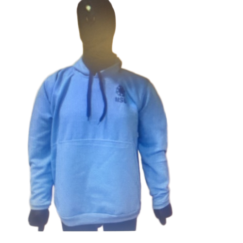 Man Winter Hoodies - Woolen Light Blue, Long Sleeves | Warm Insulation, Wind Resistant, Waterproof, Multiple Pockets