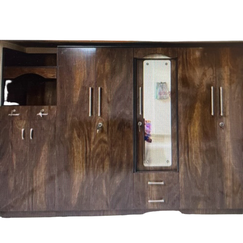 Modular Customized Wardrobe - Wood Dark Brown Contemporary Style | Sleek Design Spacious Storage Cable Management Scratch Resistant Finish