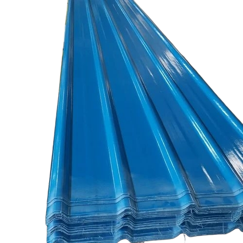 Blue Roofing Sheet - MS Material, Blue Color | Weather Resistant, Corrosion Resistant, UV Resistant, Durable, Leak Proof