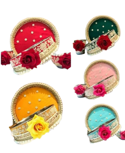 Karwachauth Pooja Thali - Color: Golden