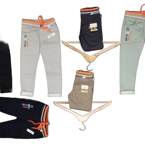 Rib Kids Pant - Skin-friendly Fabric, Black, White, Grey | Multiple Utility Pockets, Adjustable Waistband, Trendy Cargo Style, Strong Stitching