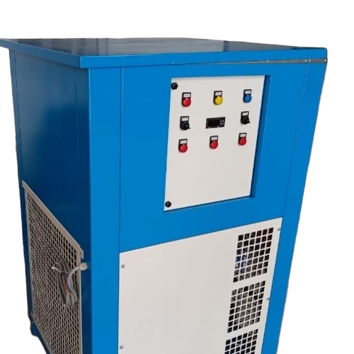 Water Cooled Reciprocating Chiller - Blue and White, High Cooling Capacity | Energy Efficient, Durable, Corrosion Resistant, Precise Temperature Control, Low Maintenance