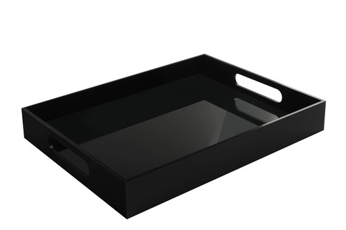 5mm Acrylic Serving Trays - Crack Resistant Rectangular Black | Kitchen Use Home & Hotel
