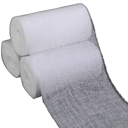 Gauze Roll Bandage - 100% Cotton, White, Medical Grade | High Elasticity, Skin Friendly, Disposable