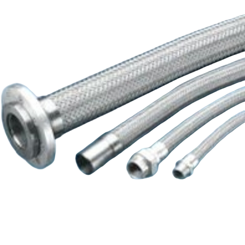 High Pressure Hose Pipes - Abrasion Resistant Flexible Design, Silver Color, Leak Proof, Heat and Corrosion Resistant