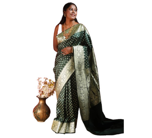 Katan Silk Saree - Color: Green