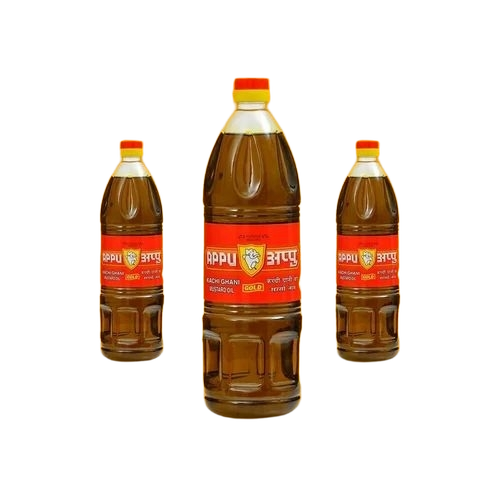 Pure Mustard Oil - Cold Pressed Mustard Seeds, 1 Litre | Food Grade, Nutritious, Cooking Use