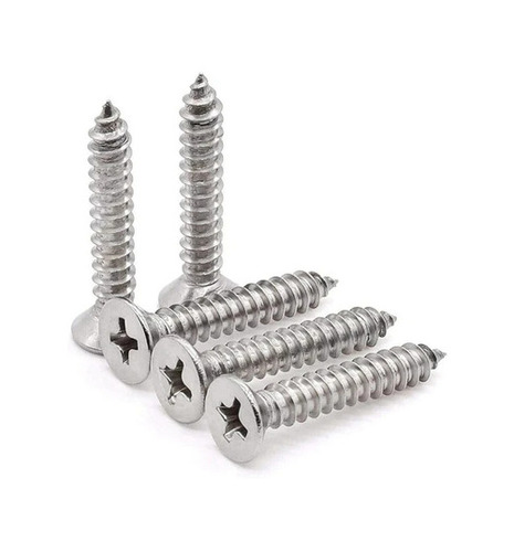 Stainless Steel Flat Head Machine Screw - Rust Free Corrosion Resistant Polished Silver Gray Round Head