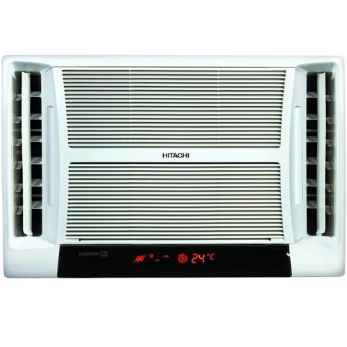White Window Air Conditioner - 1.5 Ton, White, 220V DC | Window Mounted, Remote Operated, 24Â°C Temperature Control