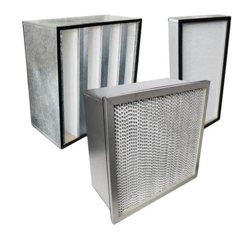 Hepa Air Filter - Durable Square Shape, Silver Color | Industrial Air Purification, Standard Size