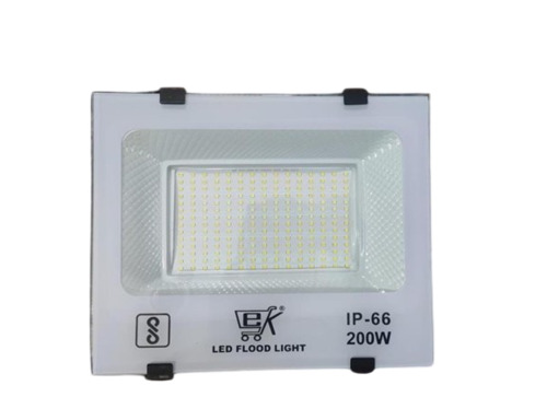 Led Flood Light - Metal, White, 200W, IP66, Single Phase, 220V, Electric, Heavy Duty | Industrial, 1 Year Warranty
