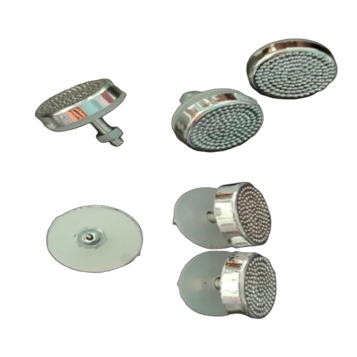Silver Plastic Mirror Cap - Plastic, Standard Size, White, Polished Finish | Round Head, Durable, Fine Finished