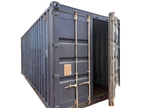 20 Ft Used Shipping Container - Mild Steel, 20 Ton Capacity, Blue, 2.6mm Panel Thickness, Gray Panel