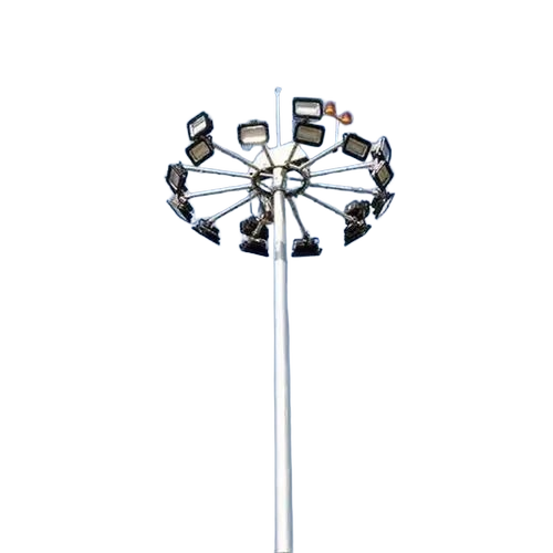 Led High Mast Lighting With Pole - Mild Steel, 15-20m, Cool White, 150w Led | Highway Usage, Paint Coated