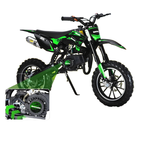 50cc 2-stroke Pro-level Kids Dirt Bike - Color: Red