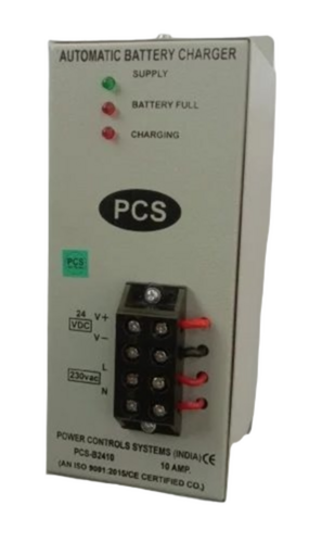 Automatic Battery Charger 24v 10a - Mild Steel, Standard Size, Single Phase 230V AC, VRLA Lead Acid