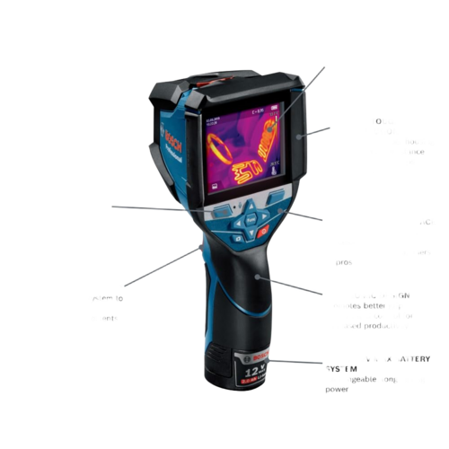 BOSCH GTC 600 C Thermal Camera - Black, 1.5kg, CMOS Sensor | 6,000-Point Measurement, Color Display, Bluetooth Connectivity