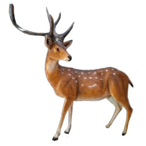 FRP Deer Statue - Fibre Reinforced Plastic, Modern Carved Design | Weather-Resistant, Vibrant Colors, Sturdy Base, Eco-Friendly Materials