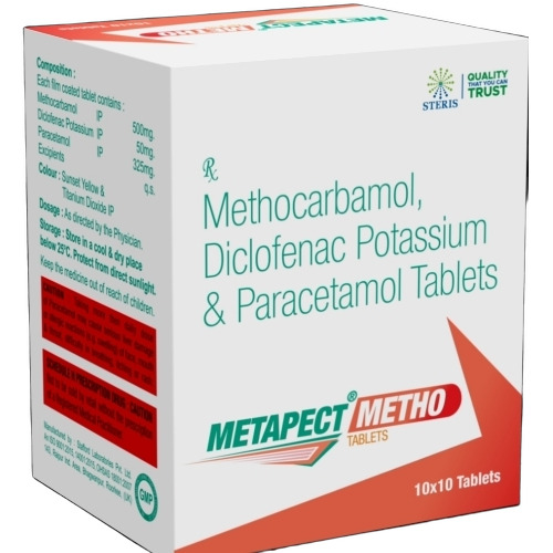 Methocarbamol Diclofenac Potassium & Paracetamol Tablets