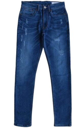 Slim Fit Mens Denim Jeans - Denim Blue, Stretchable, Soft Texture | No Fade, Casual Trendy Look
