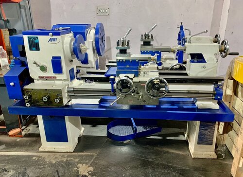 Blue & White Heavy Duty Lathe Machine