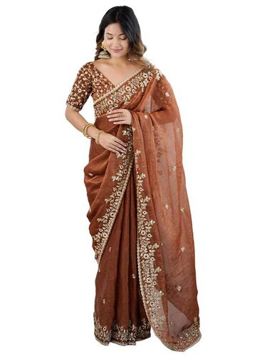 Brown Chiffon Sarees
