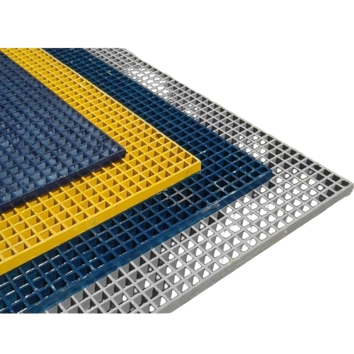 FRP Molded Grating - FRP 1220mm x 3660mm Grey Rectangle, Corrosion Resistant, Fire-Retardant, Slip-Resistant Flooring