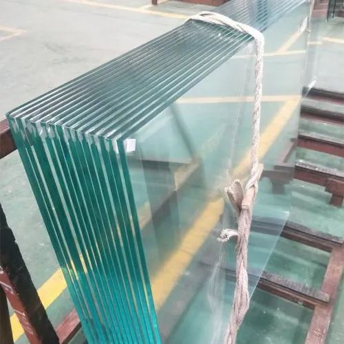 Clear Toughened Safety Glass - Semi-Transparent Material, Standard Size, Light Blue Transparent | Eco Friendly, Solid Structure, Industrial Use