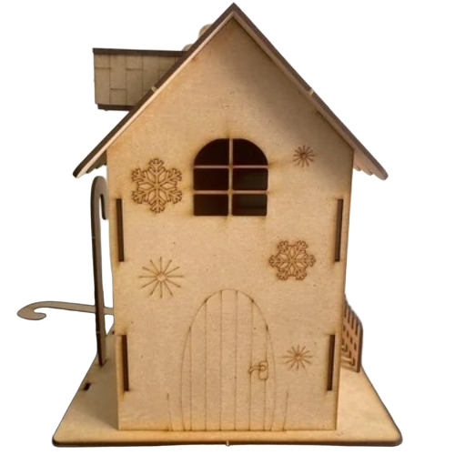 Wooden Toy House - Color: Brown