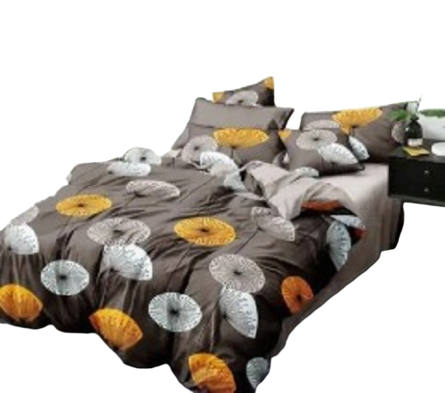 Brown Printed Comforter Set - Size: Full