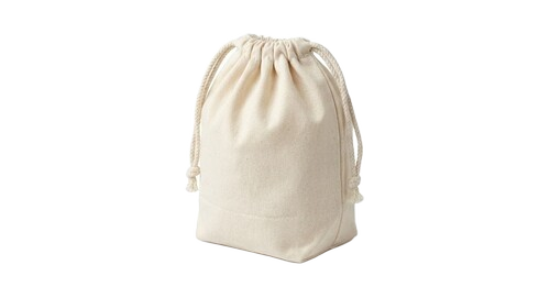 Drawstring Cotton Pouch - Coating Type: Na