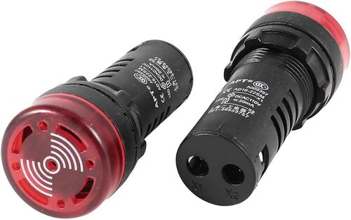 Led Buzzer Alarm - Plastic, Black, New | Durable, Box Packaging, Industrial Use