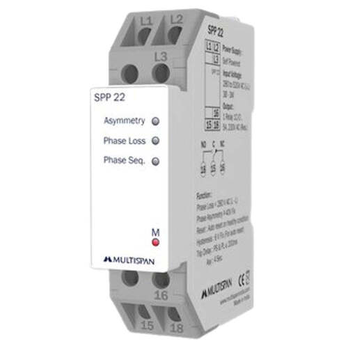 Multispan Single Phase Voltage Protection Relay - White Color, Box Packaging | Durable, Long Lasting, Industrial Use
