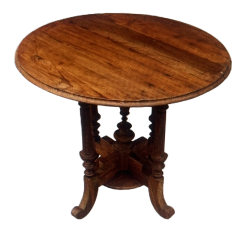 Wooden Round Table - Wood Standard Size Brown | Durable Termite Free Easy To Clean Eco-Friendly