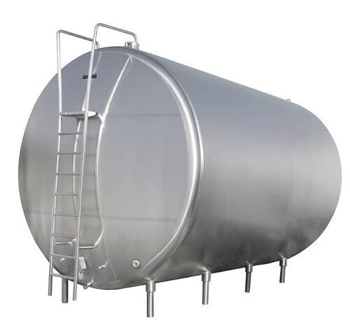 2000l Milk Storage Tank - Stainless Steel, 2000L, Silver | Large Capacity, Hygienic Design, Rust Resistant, Leak Proof, Vertical Cylinder