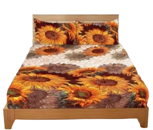 Double Size Cotton Printed Bed Sheet - Color: Comes In Various Colors