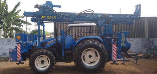 Mild Steel Tractor Mounted Piling Machine - Mild Steel Blue New | Durable Long Lasting Drilling Purpose