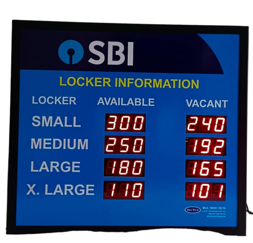 Locker Display Board - Warranty: 1 Year