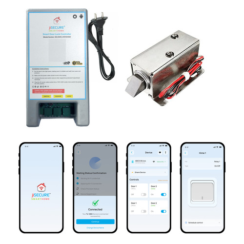 Smart Lock Controller With Solenoid Electronic Lock - Color: Grey