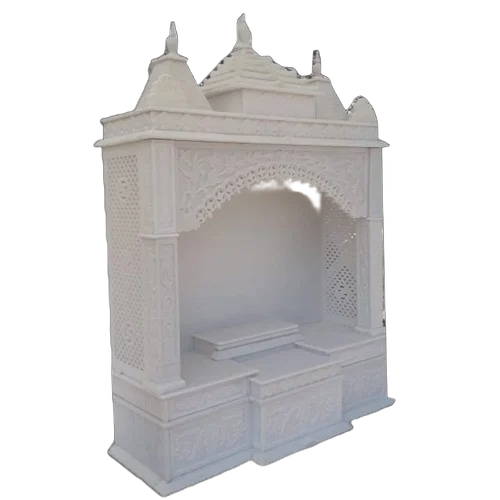 Worship White Marble Temple - Marble, 3ft, White | Carved, Polished, Indoor Worship Decor