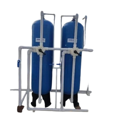 Water Softening Plants - FRP Dual Vessel, 1.5 mÂ³/hr Flow Rate | Automatic, Borewell Water, Industrial Electric Drive