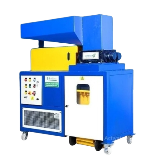 100kg/Hr Bs-909 Biomedical Waste Shredding Machine - 600x200mm Chamber Blue Automatic 2.2kW Motor