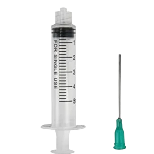 Plastic Disposable Syringe - Polypropylene 5ml 16G White | Single Use Hospital Use Round Shape