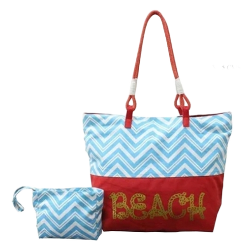 Wavy Pouch Beach Bags 10228 - Cotton Fabric Customize Size Multicolor | Loop Handle 5 Kg Capacity