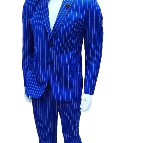 Formal Coat Pants - Blue Regular Fit, Anti-Wrinkle, Breathable