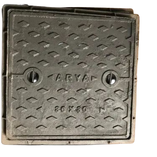 Iron Manhole Cover - Iron, Square Shape | Durable, Rust Proof, Very Good Quality