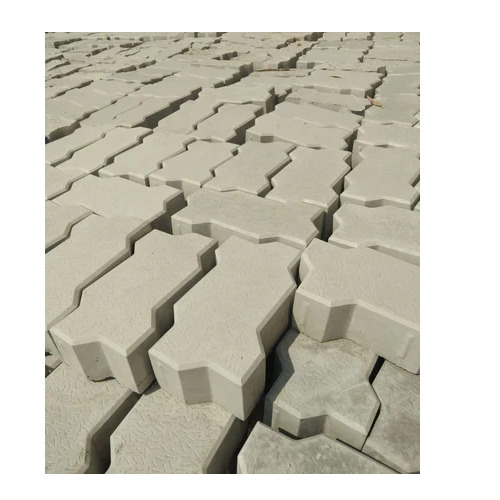 80 Mm Zigzag Paver Block - Color: Gray