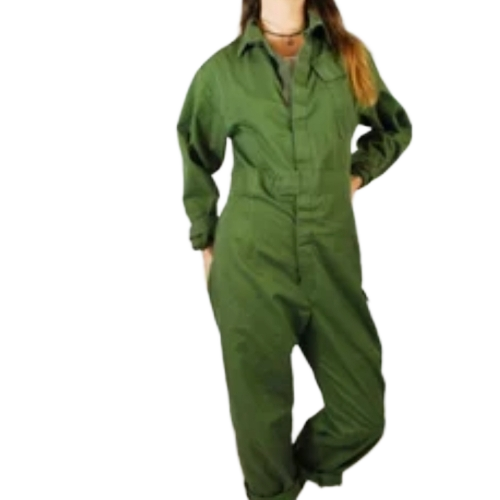Green Cotton Reflective Boiler Suit