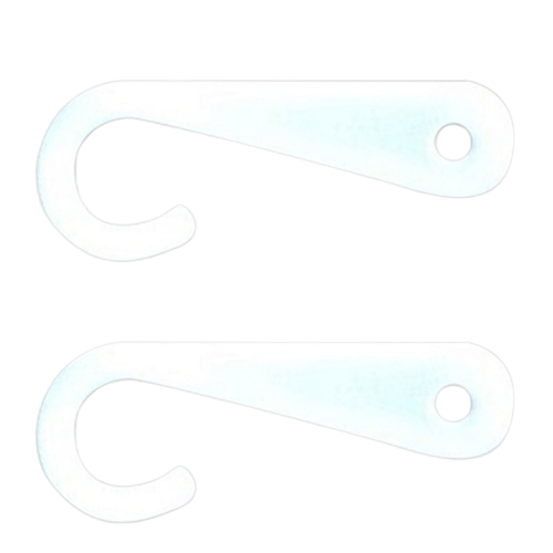 White Plastic J Hook
