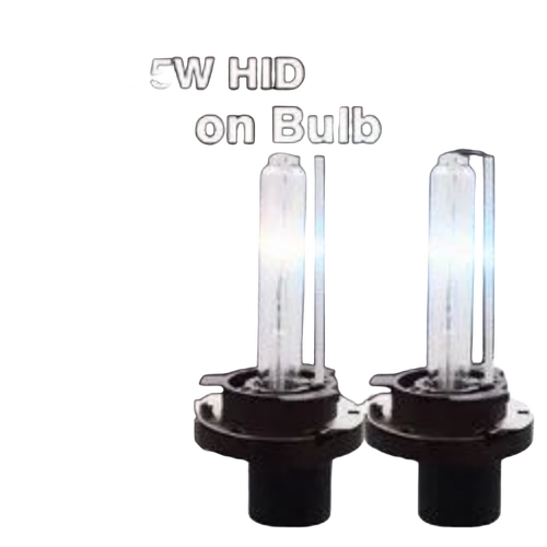 White Xenon HID Headlight Bulb - Black H15 Base 35W 6000K 3500+ Hr Life | Plug-n-Play AMP Connectors